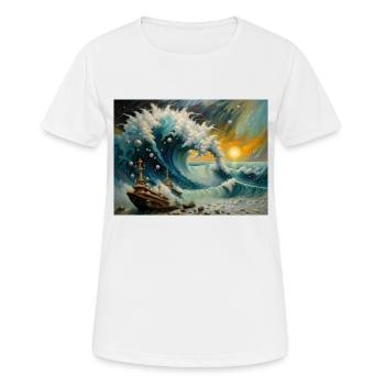Fureur de la nature #10 - T-shirt respirant Femme - blanc - Devant - AI Model Female 172 dark (172cm)