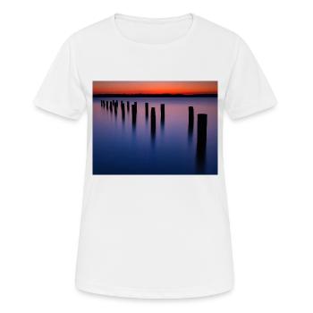 Evening atmosphere at Lake Starnberg - Women's Breathable T-Shirt - white - Front - AI Model Female 172 dark (172cm)