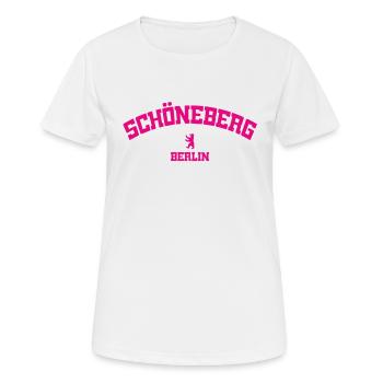 Schöneberg - Berlin - Deutschland - Germany - Frauen T-Shirt atmungsaktiv - Weiß - Vorne - AI Model Female 172 dark (172cm)