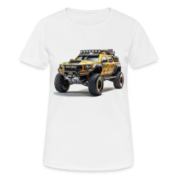 Offroad-Rennen sind eine beliebte Sportart - Frauen T-Shirt atmungsaktiv - Weiß - Vorne - AI Model Female 172 dark (172cm)