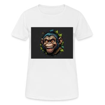 Affe - Frauen T-Shirt atmungsaktiv - Weiß - Vorne - AI Model Female 172 dark (172cm)