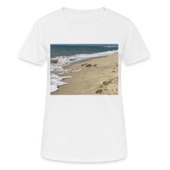 Run Bird run - Frauen T-Shirt atmungsaktiv - Weiß - Vorne - AI Model Female 172 dark (172cm)