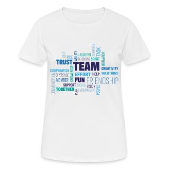 Équipe - T-shirt respirant Femme - blanc - Devant - AI Model Female 172 dark (172cm)