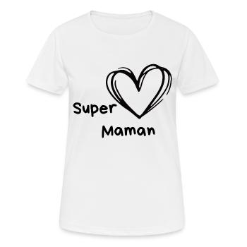 Excellent cadeau pour la fête des mères - T-shirt respirant Femme - blanc - Devant - AI Model Female 172 dark (172cm)