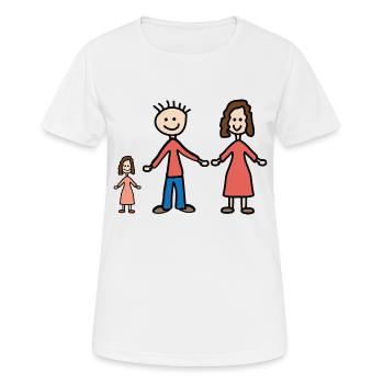 Famille - T-shirt respirant Femme - blanc - Devant - AI Model Female 172 dark (172cm)