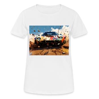 Rally Raid #1 - T-shirt respirant Femme - blanc - Devant - AI Model Female 172 dark (172cm)