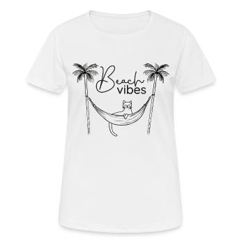 Ambiance de plage - T-shirt respirant Femme - blanc - Devant - AI Model Female 172 dark (172cm)