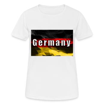 Allemagne _ 01 - T-shirt respirant Femme - blanc - Devant - AI Model Female 172 dark (172cm)