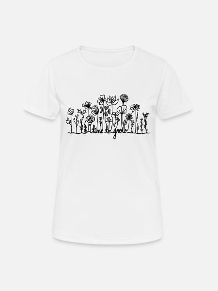 Flowers, Time To Grow, Time To Grow, New Year - Women's Breathable T-Shirt - white