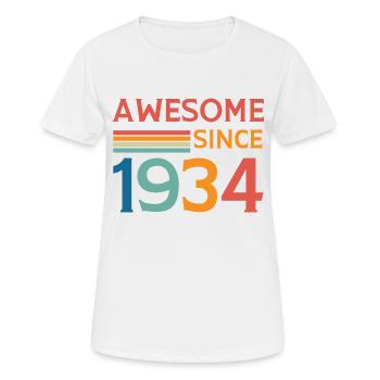Awesome since 1934 - T-shirt respirant Femme - blanc - Devant - AI Model Female 172 dark (172cm)