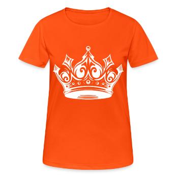 Couronne royale de Krone - T-shirt respirant Femme - orange néon - Devant - AI Model Female 172 dark (172cm)