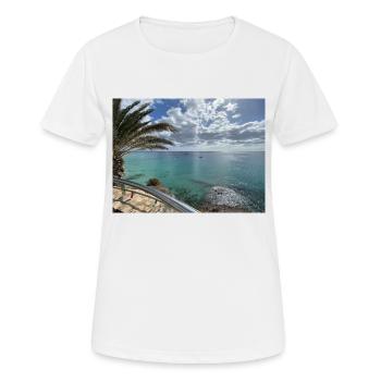 DjNunoKa Design - Aussicht auf Erfolg - Frauen T-Shirt atmungsaktiv - Weiß - Vorne - AI Model Female 172 dark (172cm)