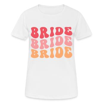 Braut Retro Groovy Vintage Kostüm Team Brautspaß - Frauen T-Shirt atmungsaktiv - Weiß - Vorne - AI Model Female 172 dark (172cm)