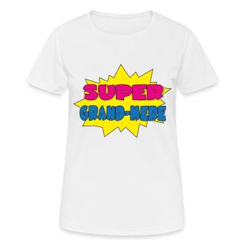 GRANDMOTHER - Women's Breathable T-Shirt - white - Front - AI Model Female 172 dark (172cm)