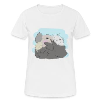 Design illustré avec un vautour - T-shirt respirant Femme - blanc - Devant - AI Model Female 172 dark (172cm)