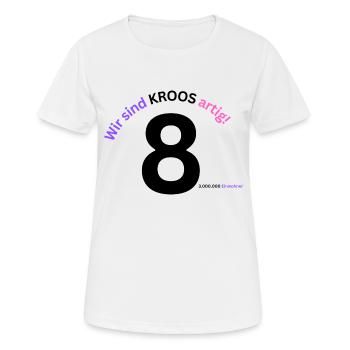 Wir sind KROOSARTIG - Frauen T-Shirt atmungsaktiv - Weiß - Vorne - AI Model Female 172 dark (172cm)