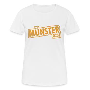 Münster 0251 Vorwahl Telefon NRW - Frauen T-Shirt atmungsaktiv - Weiß - Vorne - AI Model Female 172 dark (172cm)