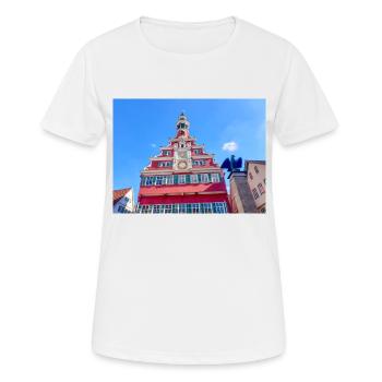 Altes Rathaus Esslingen am Neckar - Frauen T-Shirt atmungsaktiv - Weiß - Vorne - AI Model Female 172 dark (172cm)