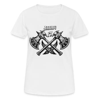 ACHSEN, AXXING IT - Frauen T-Shirt atmungsaktiv - Weiß - Vorne - AI Model Female 172 dark (172cm)