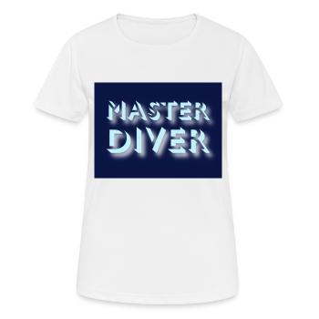 Master Diver - Frauen T-Shirt atmungsaktiv - Weiß - Vorne - AI Model Female 172 dark (172cm)