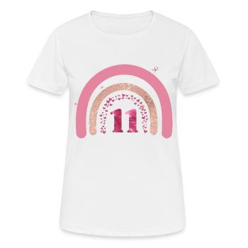 11th Birthday Rainbow Rose - Women's Breathable T-Shirt - white - Front - AI Model Female 172 dark (172cm)