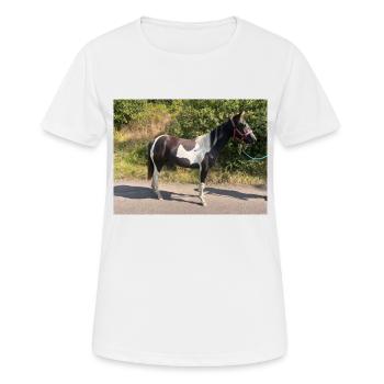 I Love my Horse - Frauen T-Shirt atmungsaktiv - Weiß - Vorne - AI Model Female 172 dark (172cm)