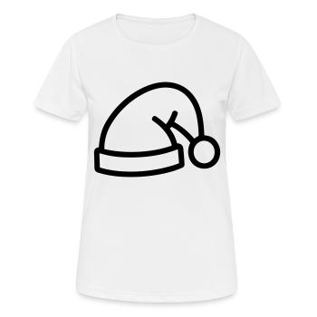 Christmas hat - Women's Breathable T-Shirt - white - Front - AI Model Female 172 dark (172cm)