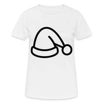 bonnet de noel - T-shirt respirant Femme - blanc - Devant - AI Model Female 172 dark (172cm)