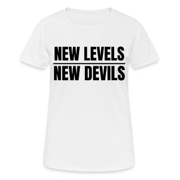 Nouveaux niveaux, nouveaux diables - T-shirt respirant Femme - blanc - Devant - AI Model Female 172 dark (172cm)