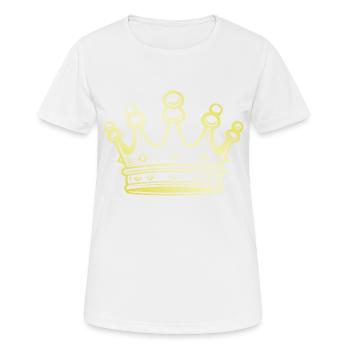 Symbole de la couronne Or - T-shirt respirant Femme - blanc - Devant - AI Model Female 172 dark (172cm)