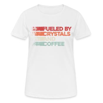 Energy through crystals and coffee - Women's Breathable T-Shirt - white - Front - AI Model Female 172 dark (172cm)