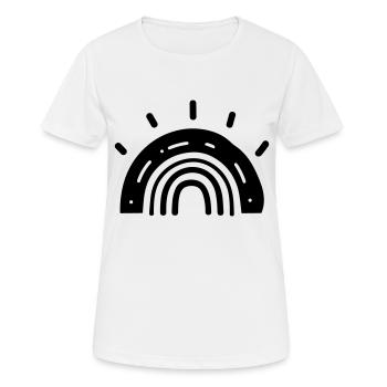 Arc en ciel - T-shirt respirant Femme - blanc - Devant - AI Model Female 172 dark (172cm)
