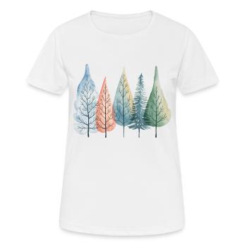 Hiver - T-shirt respirant Femme - blanc - Devant - AI Model Female 172 dark (172cm)