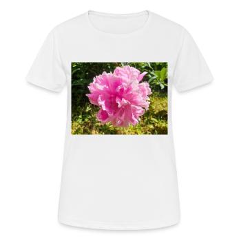 Chinesische Pfingstrose Chinesische Pfingsrose Paeonia - Frauen T-Shirt atmungsaktiv - Weiß - Vorne - AI Model Female 172 dark (172cm)