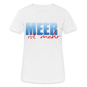 La mer, c’est plus - T-shirt respirant Femme - blanc - Devant - AI Model Female 172 dark (172cm)