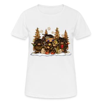 Afro Gnome Weihnachten - Frauen T-Shirt atmungsaktiv - Weiß - Vorne - AI Model Female 172 dark (172cm)