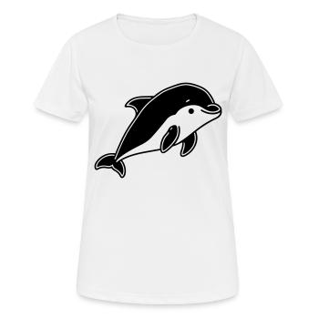 dauphin - T-shirt respirant Femme - blanc - Devant - AI Model Female 172 dark (172cm)