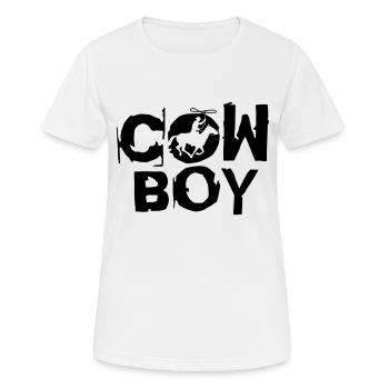 cowboy_c_1c - T-shirt respirant Femme - blanc - Devant - AI Model Female 172 dark (172cm)