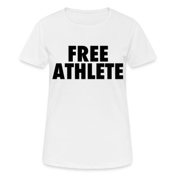 free athlete centered - Frauen T-Shirt atmungsaktiv - Weiß - Vorne - AI Model Female 172 dark (172cm)