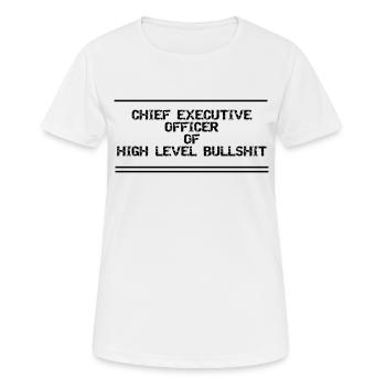Bürohumor Ceo Bullshit - Frauen T-Shirt atmungsaktiv - Weiß - Vorne - AI Model Female 172 dark (172cm)