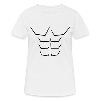 dessin abdos - Frauen T-Shirt atmungsaktiv - Weiß - Vorne - AI Model Female 172 dark (172cm)