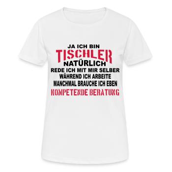 Tischler Beratung - Frauen T-Shirt atmungsaktiv - Weiß - Vorne - AI Model Female 172 dark (172cm)