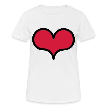 heart - T-shirt respirant Femme - blanc - Devant - AI Model Female 172 dark (172cm)