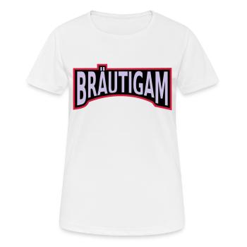 Junggesellenabschied Bräutigam - Frauen T-Shirt atmungsaktiv - Weiß - Vorne - AI Model Female 172 dark (172cm)