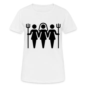 Brideguard (no text) - Frauen T-Shirt atmungsaktiv - Weiß - Vorne - AI Model Female 172 dark (172cm)