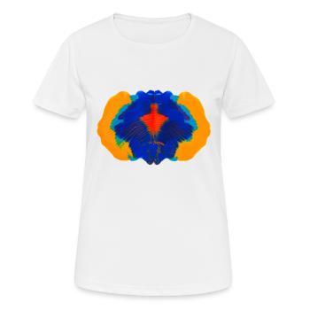 Tintenklecks Rorschach Geist Kreativität - Frauen T-Shirt atmungsaktiv - Weiß - Vorne - AI Model Female 172 dark (172cm)