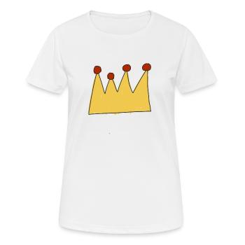 QUEEN - T-shirt respirant Femme - blanc - Devant - AI Model Female 172 dark (172cm)