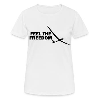 Glider freedom gift glide gliding - Women's Breathable T-Shirt - white - Front - AI Model Female 172 dark (172cm)
