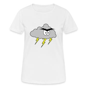 Angry cloud - Women's Breathable T-Shirt - white - Front - AI Model Female 172 dark (172cm)