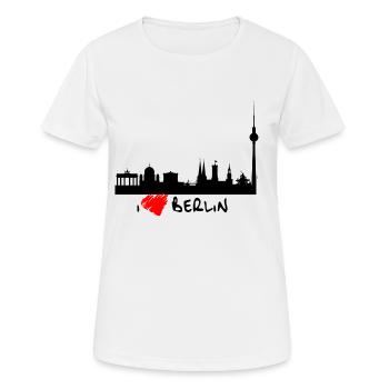 I love Berlin - Frauen T-Shirt atmungsaktiv - Weiß - Vorne - AI Model Female 172 dark (172cm)